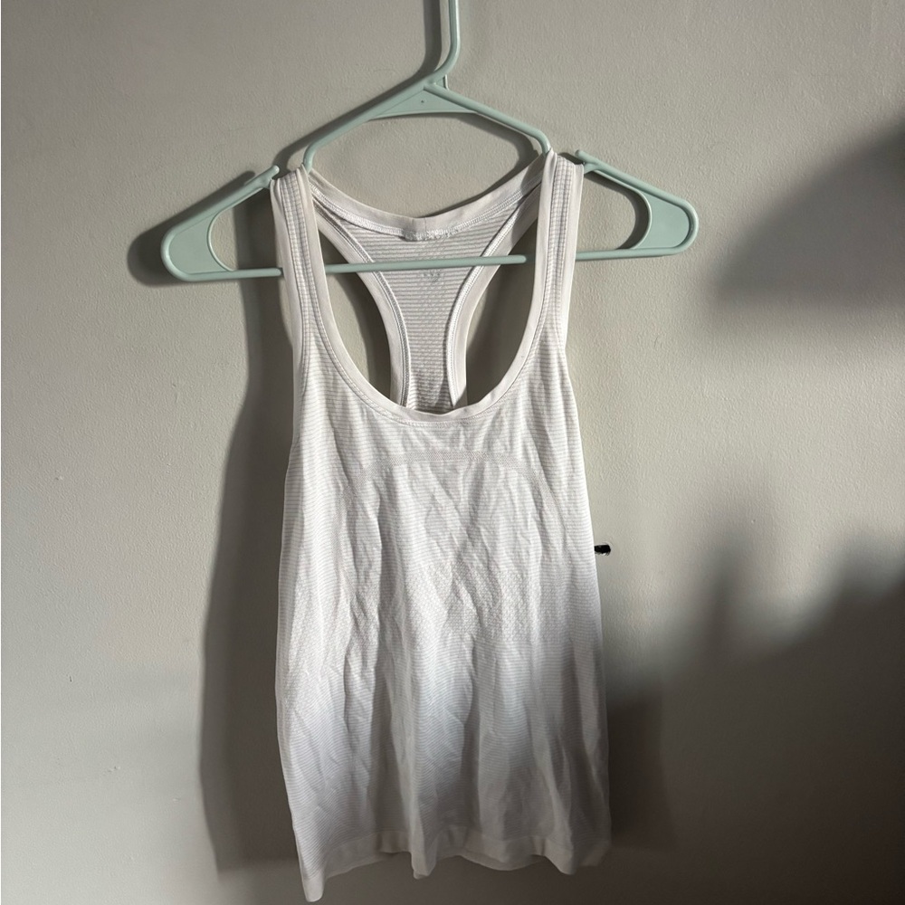 White LULULEMON Racerback Tank Top